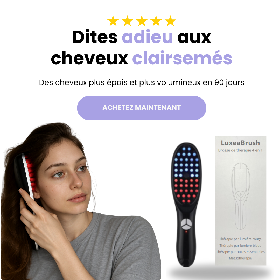 LuxeaBrush - Brosse de massage avec Luminothérapie