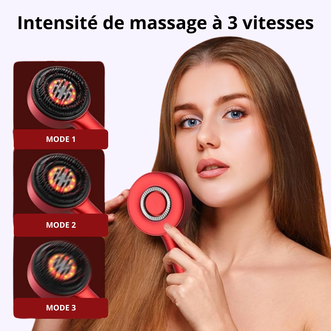 XeonaBrush - Brosse de Massage Électrique avec Lumière Rouge