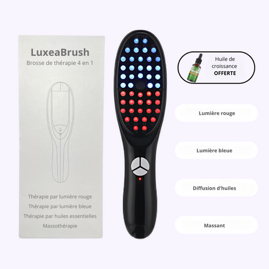LuxeaBrush - Brosse de massage avec Luminothérapie