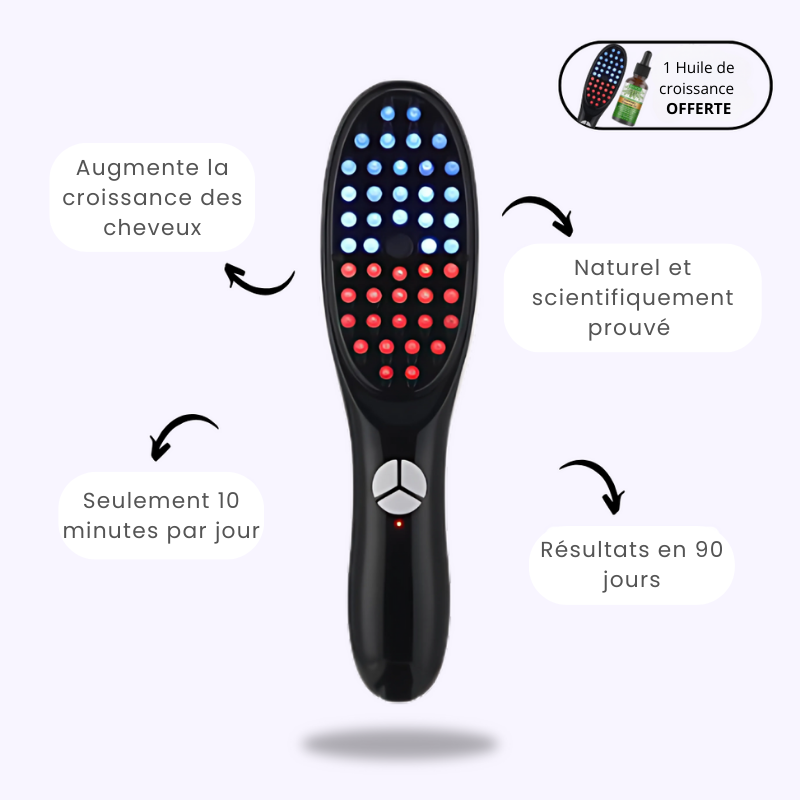 LuxeaBrush - Brosse de massage avec Luminothérapie
