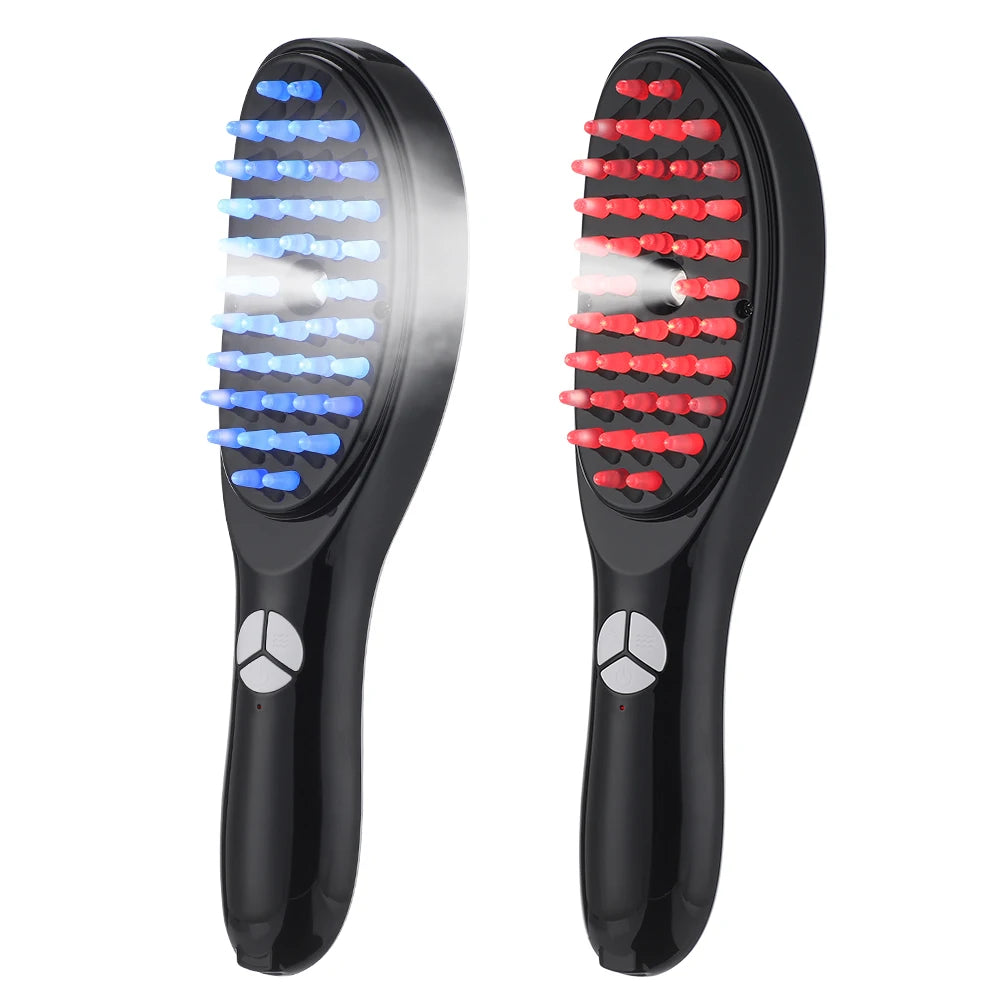 Electric Spray Massage Comb Hair Growth Vibration Head Massager Brush LED anti Hair Loss Scalp Liquid Atomizing Comb
